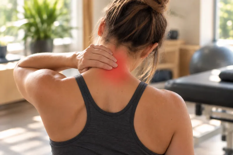 Illustration représentant une douleur cervicale
